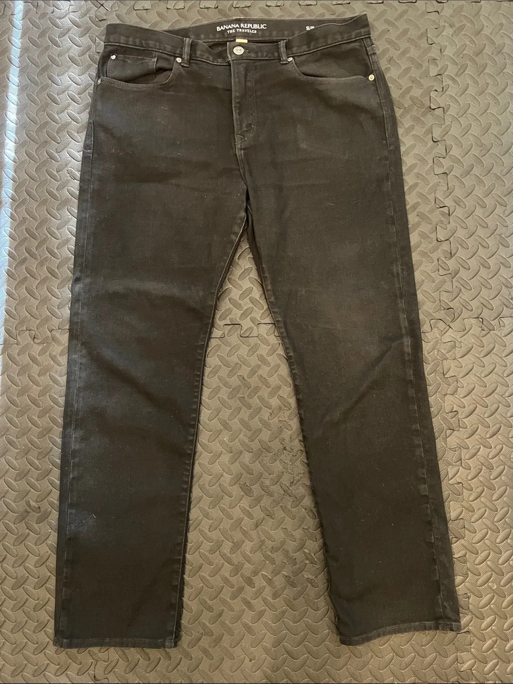 Banana Republic The Traveler Slim Black Denim Jeans